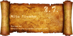 Nits Tivadar névjegykártya