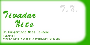 tivadar nits business card